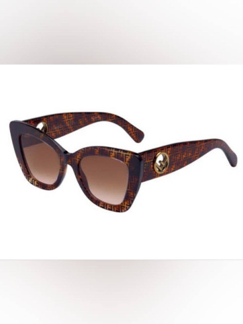 Fendi FF0327S Brown Monogram Cat-Eye Sunglasses